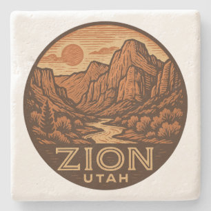 Posavasos De Piedra Monstruo de piedra del Parque Nacional de Zion
