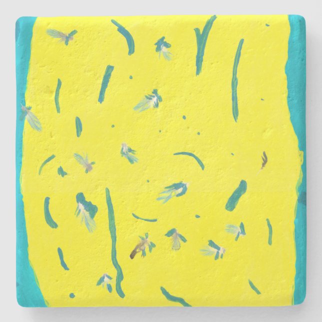 Posavasos De Piedra Monstruo de piedra divertida de verano (Anverso)