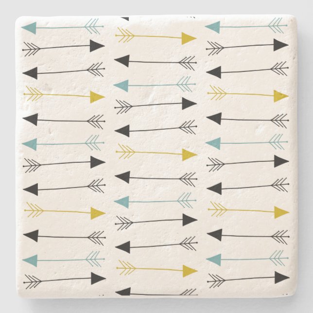 Posavasos De Piedra Monstruo de piedra - Flechas tribales (Anverso)