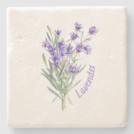 Posavasos De Piedra Monstruo de piedra, flor acuática de lavanda