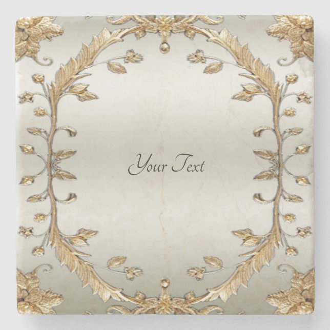 Posavasos De Piedra Monstruo de piedra Ornate dorado (Anverso)