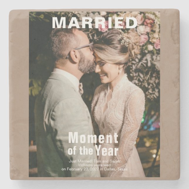 Posavasos De Piedra Monstruo de piedra para añadir fotos especial (Anverso)