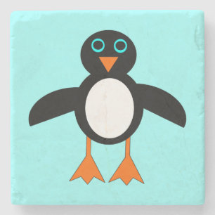 Posavasos De Piedra Monstruo de piedra pingüino