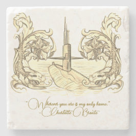 Posavasos De Piedra Monstruo de piedra submarino