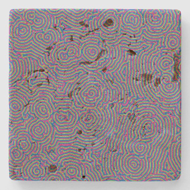 Posavasos De Piedra Monstruo de rayas traviesas (Anverso)