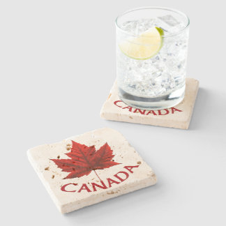Posavasos De Piedra Monstruo de recuerdo de hojas de maple Canadá