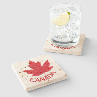Posavasos De Piedra Monstruo de recuerdo de hojas de maple Canadá