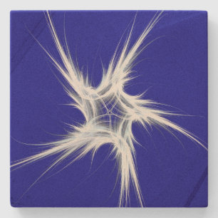 Posavasos De Piedra Monstruo de Star Square Patriótico Azul y Blanco