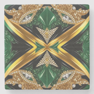 Posavasos De Piedra Monstruo especial de piedra con colores jamaiquino