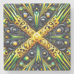 Posavasos De Piedra Monstruo especial de piedra con colores jamaiquino