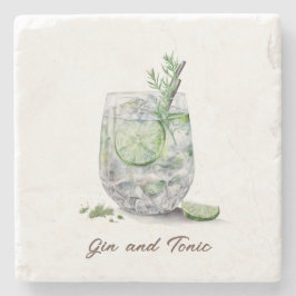 Posavasos De Piedra Monstruo, piedra - Gin y tónico