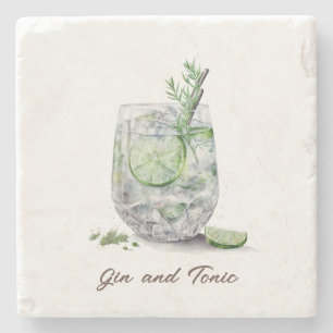 Posavasos De Piedra Monstruo, piedra - Gin y tónico