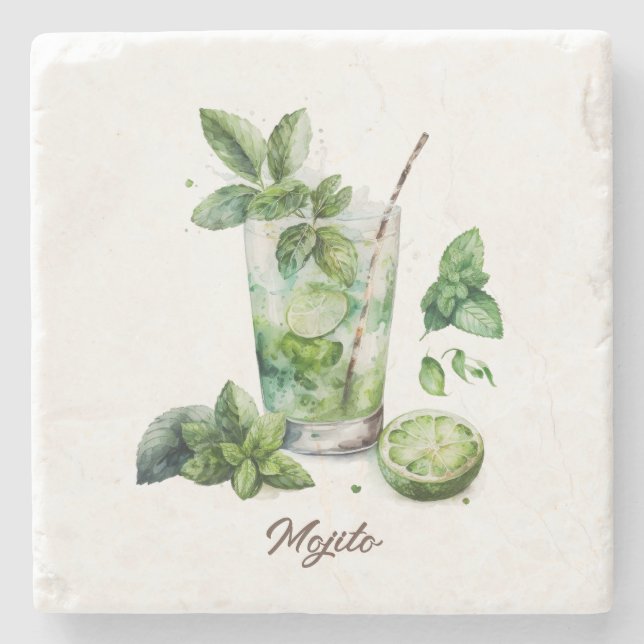 Posavasos De Piedra Monstruo, Piedra - Mojito (Anverso)