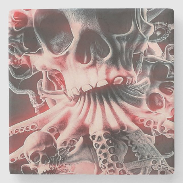 Posavasos De Piedra Montaña de bebidas de Cthulu (Anverso)