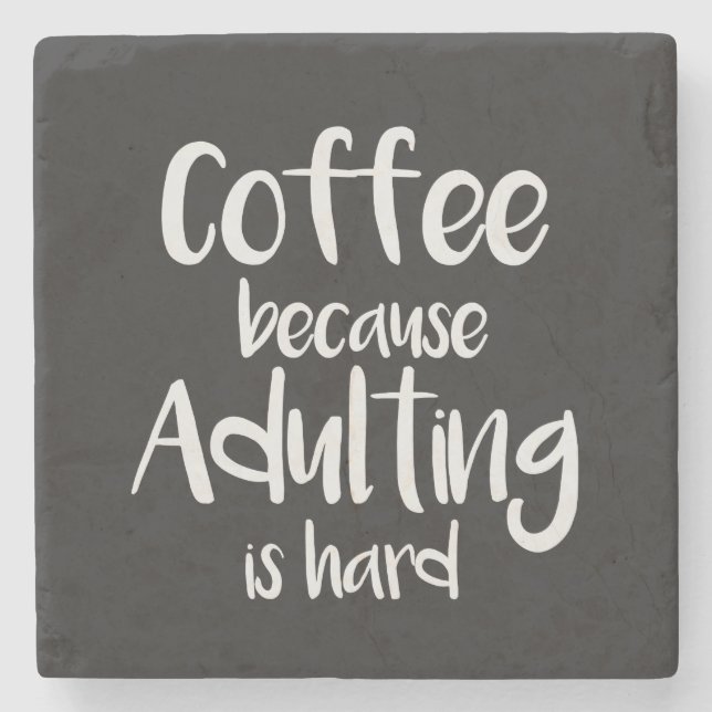 Posavasos De Piedra Montaña de café divertida y linda (Anverso)