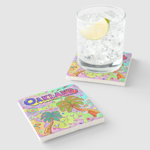 Posavasos De Piedra Montaña de destino de vacaciones de Oakland