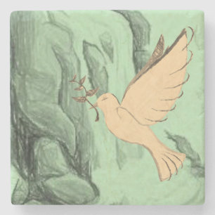 Posavasos De Piedra Montaña de montaña de piedra de Marble