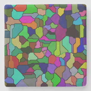 Posavasos De Piedra Montaña de piedra caliza de mosaico de bloques de