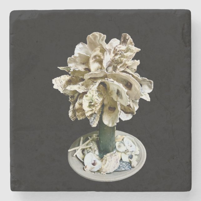 Posavasos De Piedra Montaña de piedra de árbol de palmetto (Anverso)