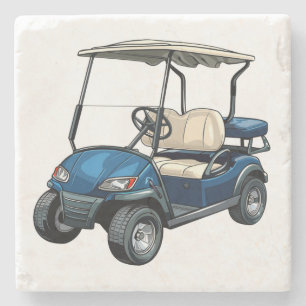 Posavasos De Piedra Montaña de piedra de carrito de golf