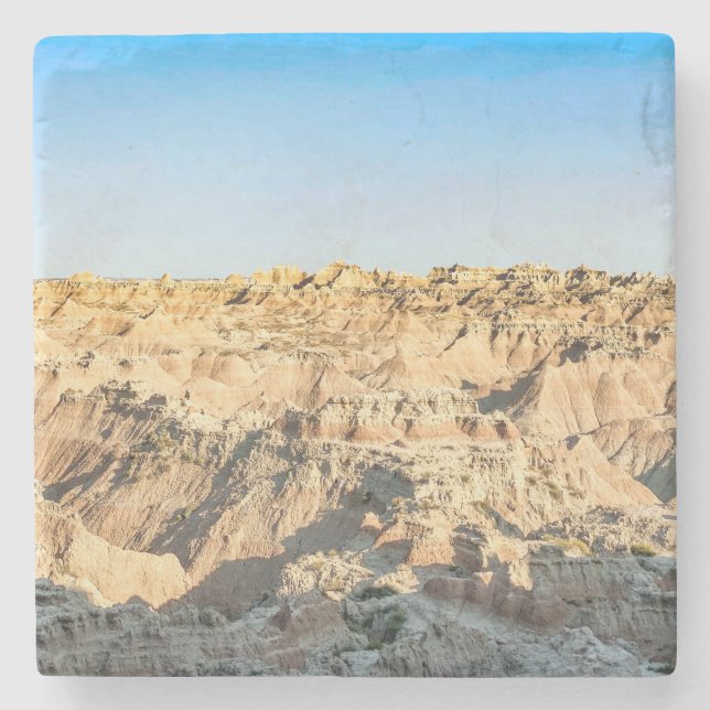 Posavasos De Piedra Montaña de piedra del Parque Nacional Badlands (Anverso)