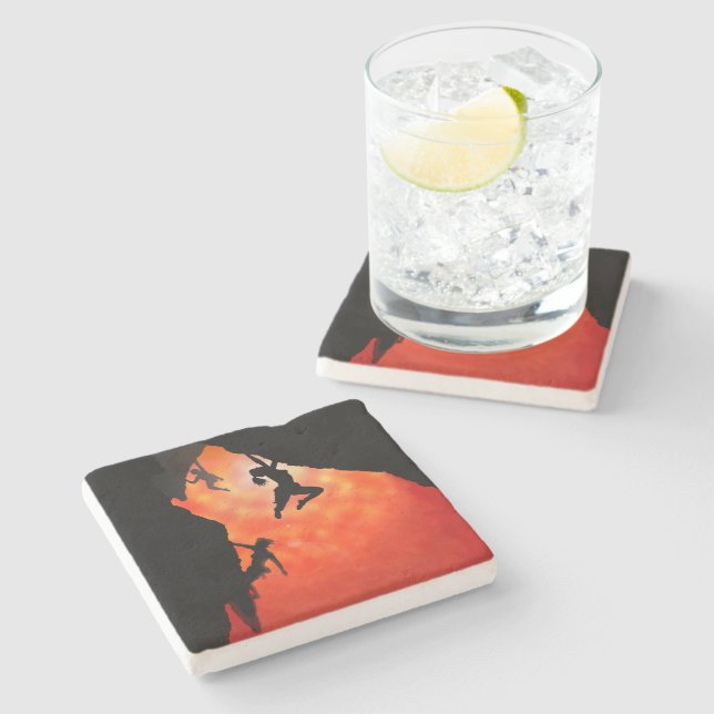 Posavasos De Piedra montaña rusa (Lateral)