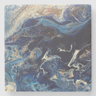 Posavasos De Piedra Montaña rusa con arte abstracto Johnson