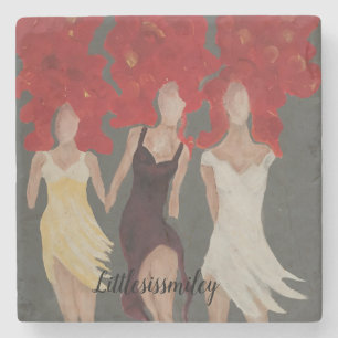 Posavasos De Piedra Montaña rusa con una flor