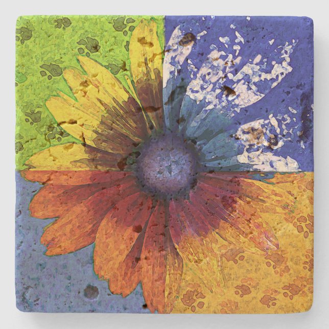Posavasos De Piedra Montaña rusa "Daisy for All Seasons" (Anverso)