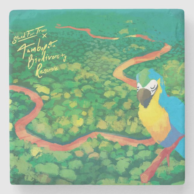 Posavasos De Piedra Montaña rusa de la reserva de la biodiversidad Tam (Anverso)