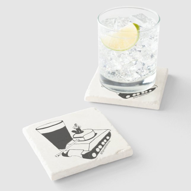 Posavasos De Piedra Montaña rusa de piedra M4 Premium (Lateral)