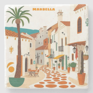 Posavasos De Piedra Montaña rusa Marbella City España Bar Decoración d