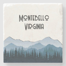 Posavasos De Piedra Montañas Blue Ridge, personalizable Montebello