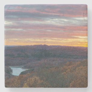 Posavasos De Piedra Montañas Ozark Amanecer Otoño