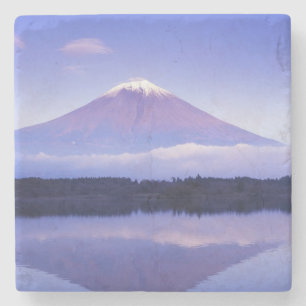 Posavasos De Piedra Monte Fuji con Nube Lenticular, Lago Motosu,
