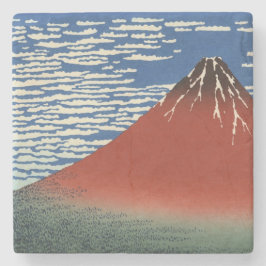 Posavasos De Piedra Monte Fuji en clima transparente (Fuji rojo) (Hoku