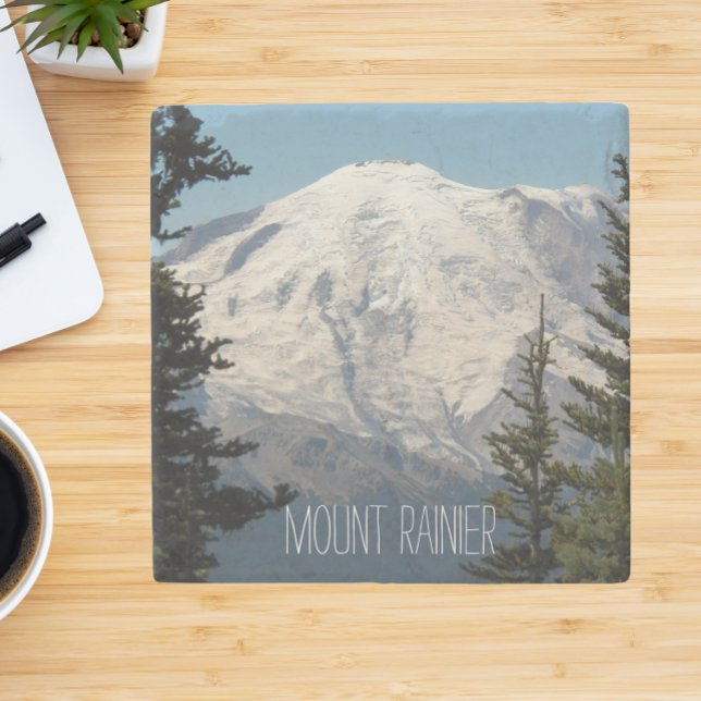 Posavasos De Piedra Monte Rainier Snowak Peak (In Situ)