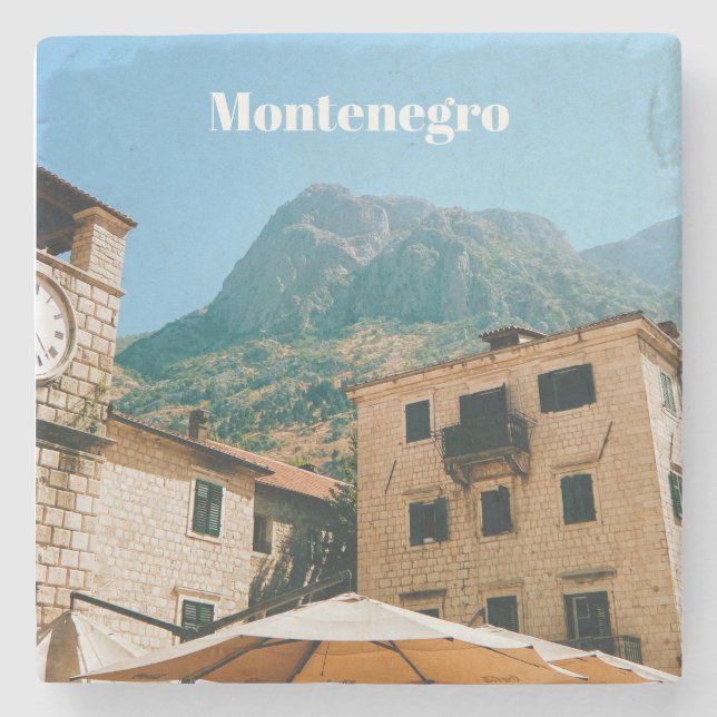 Posavasos De Piedra Montenegro Cityscape  (Anverso)