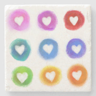 Posavasos De Piedra Montura de mármol con imágenes cuadradas