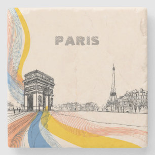 Posavasos De Piedra Monumental París Minimalista