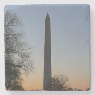 Posavasos De Piedra Monumento a Washington al atardecer en DC