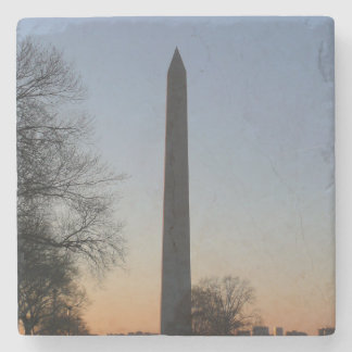 Posavasos De Piedra Monumento a Washington al atardecer en DC