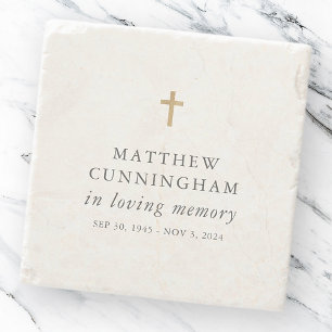 Posavasos De Piedra Monumento conmemorativo en memoria amorosa cruz si