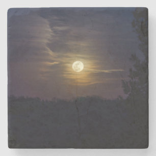 Posavasos De Piedra Moon Silhouette