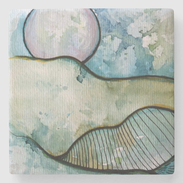 Posavasos De Piedra MoonChild (Anverso)