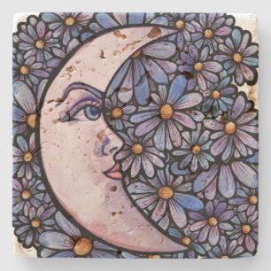 Posavasos De Piedra MoonChild Moon Goddess Art Moon Child Purple
