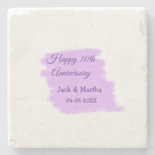 Posavasos De Piedra Morado salpicón acuático moderno 10 aniversario