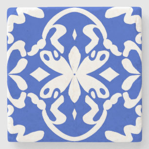 Posavasos De Piedra Mosaico azul fluido