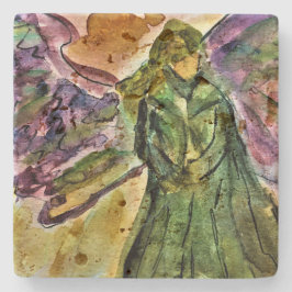 Posavasos De Piedra mosaico Mi Guardian Angel Travertine