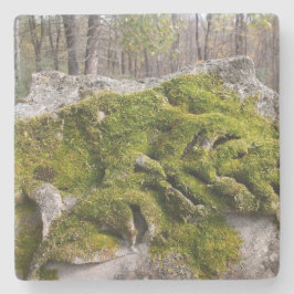 Posavasos De Piedra Mossy Broken Headstone